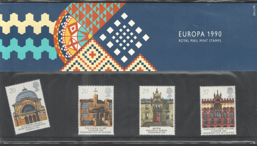 (image for) 1990 Europa Royal Mail Presentation Pack 206 - Click Image to Close